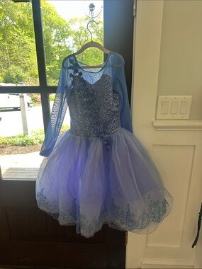 Weissman Blue and Lavender Tulle Dance Costume Dress